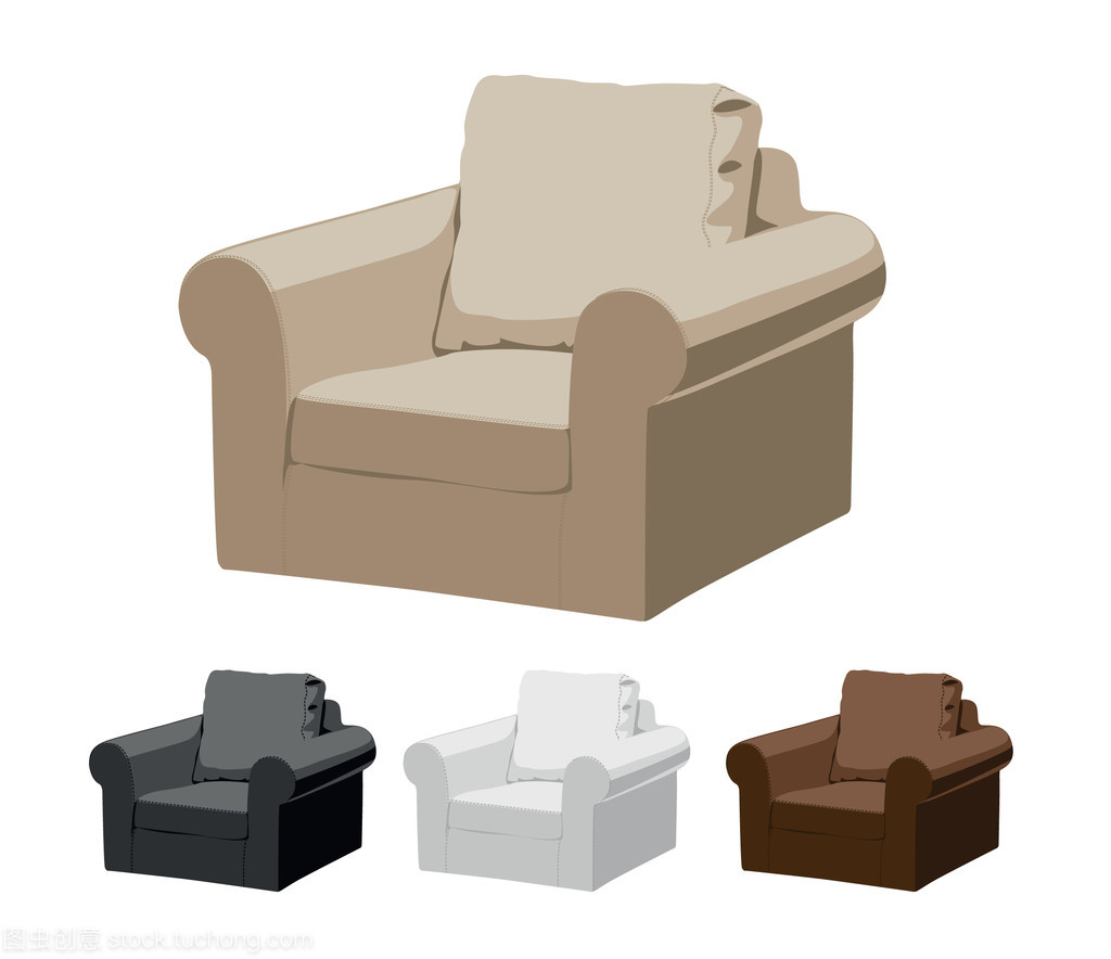 矢量圖的家具。椅子